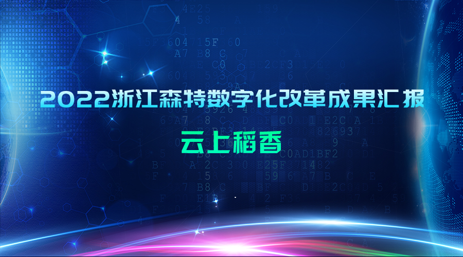 2022浙江森特数字化改革成果汇报：云上稻香